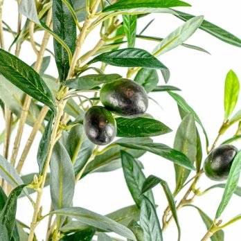 Branche d'olivier vert artificiel de 109cm