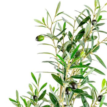 Branche d'olivier vert artificiel de 109cm