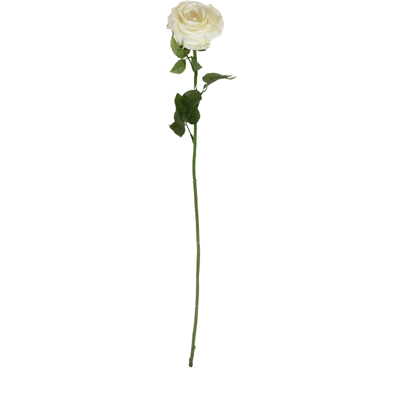 Tige de rose bea artificielle white de 58cm - Atmosphère Green