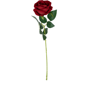 Rose velours artificielle rouge de 50cm - Atmosphère Green