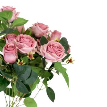 Bouquet 13 roses boutons artificielles roses - Atmosphère Green