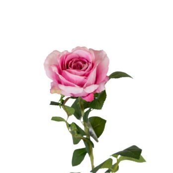 Rose reine artificielle rose de 79cm - Atmosphère Green