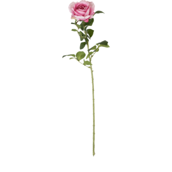 Rose reine artificielle rose de 79cm - Atmosphère Green