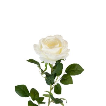 Rose reine artificielle blanche de 79cm - Atmosphère Green