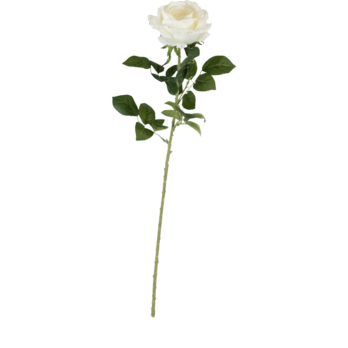 Rose reine artificielle blanche de 79cm - Atmosphère Green